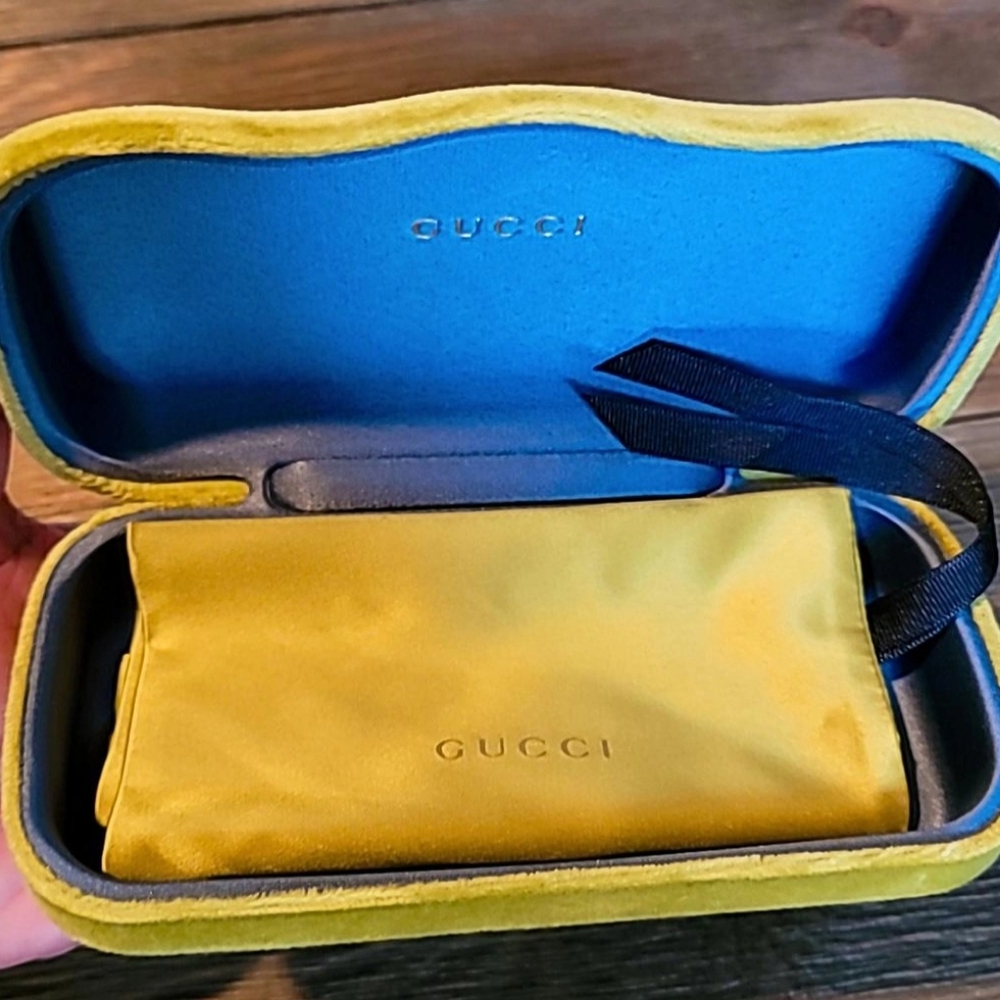 Authentic Gucci Yellow Sunglasses Case